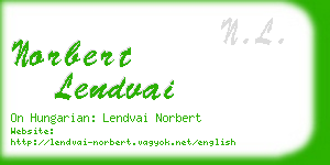 norbert lendvai business card